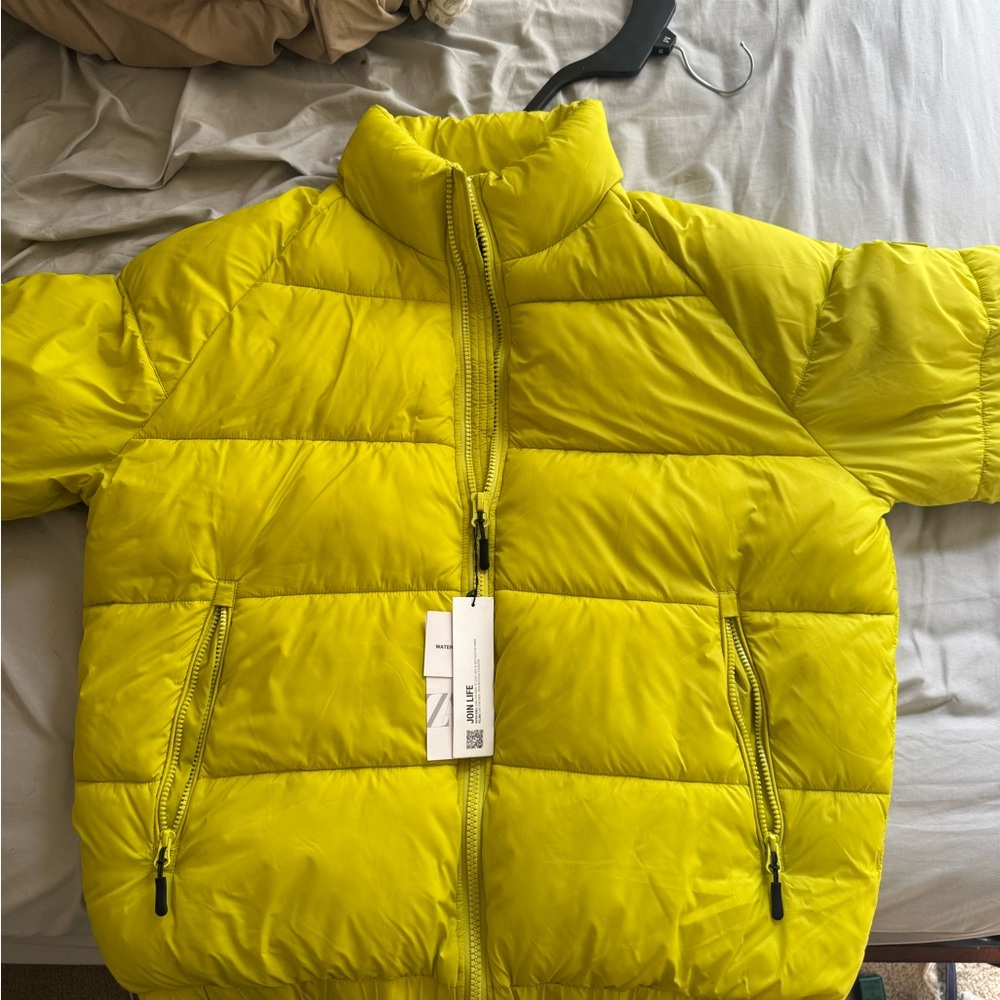 Zara Yellow Bomber Jacket
